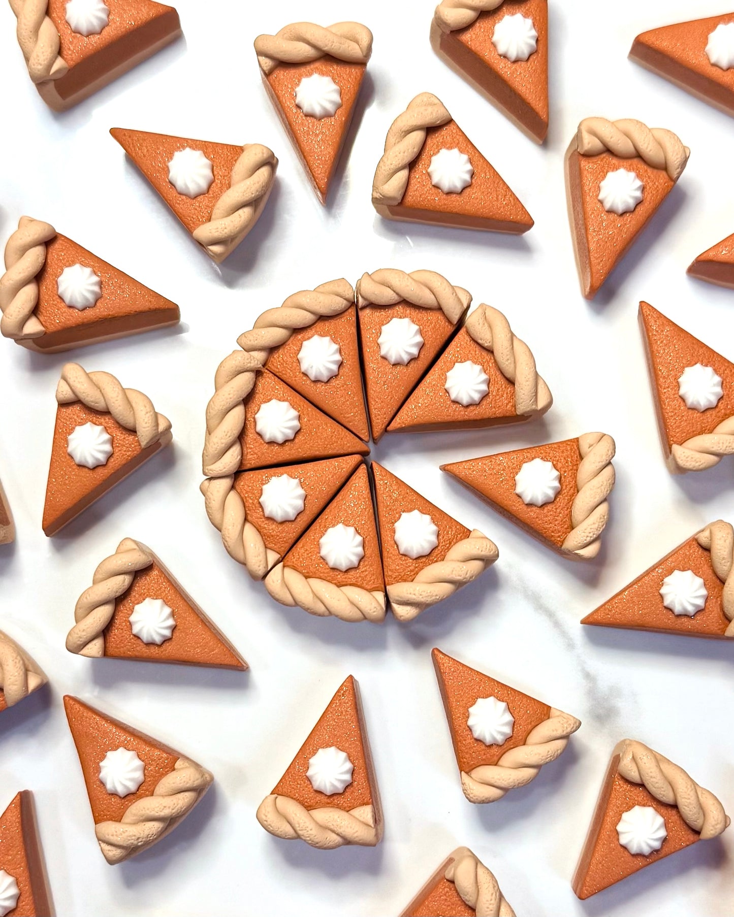 Pumpkin Pie Polymer Clay Dangles