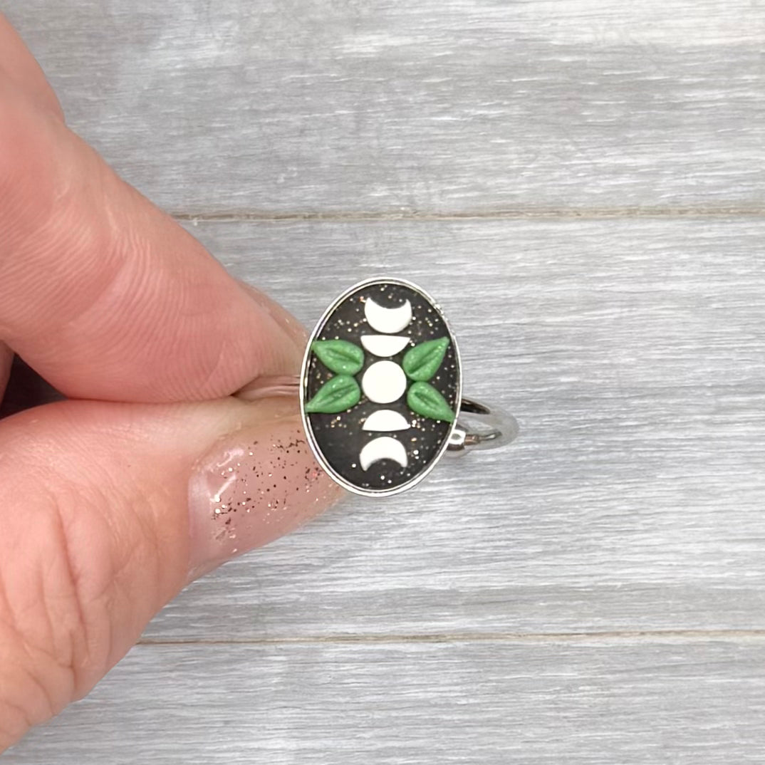 Moon Phase Bezel Ring