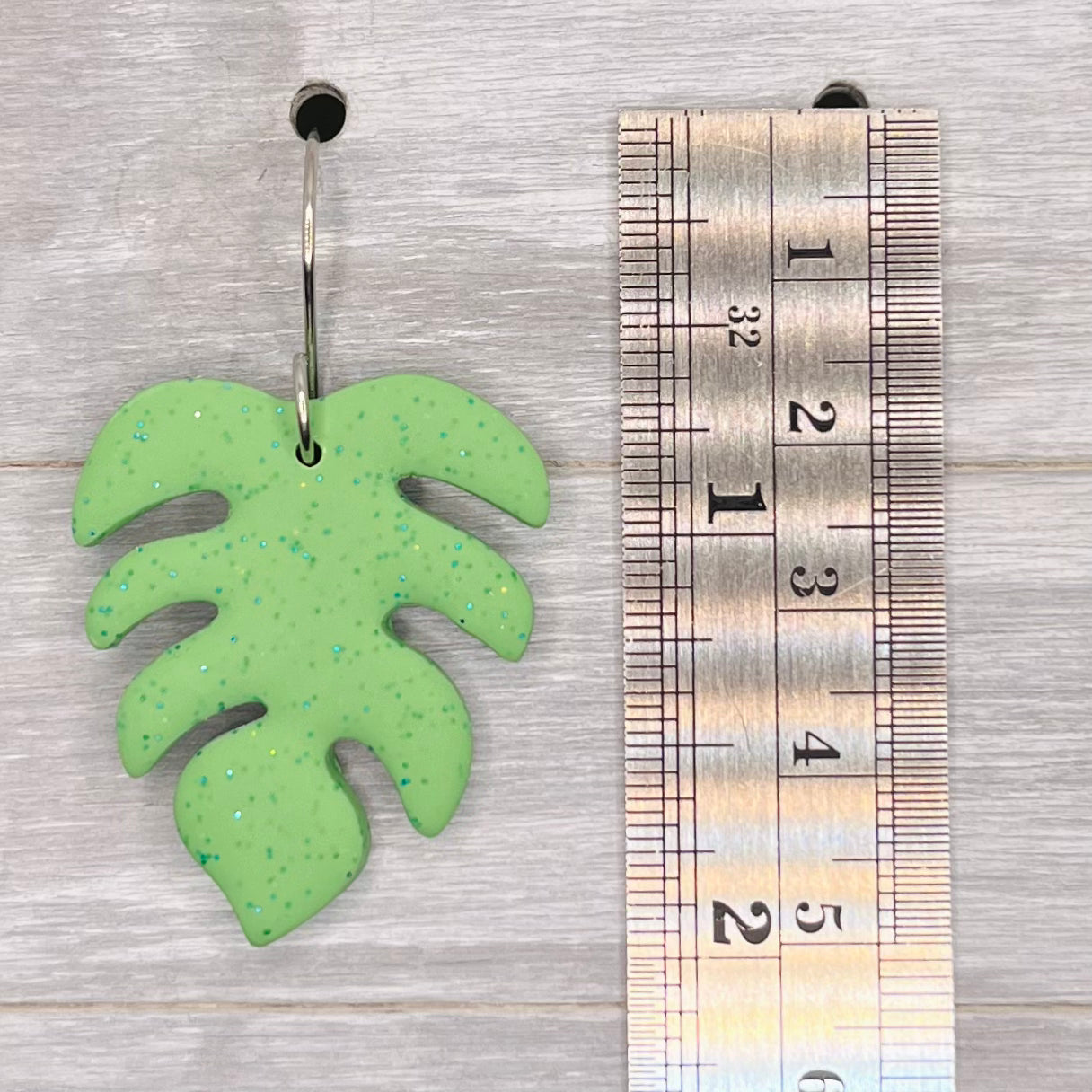 Monstera Leaf Clay Dangles