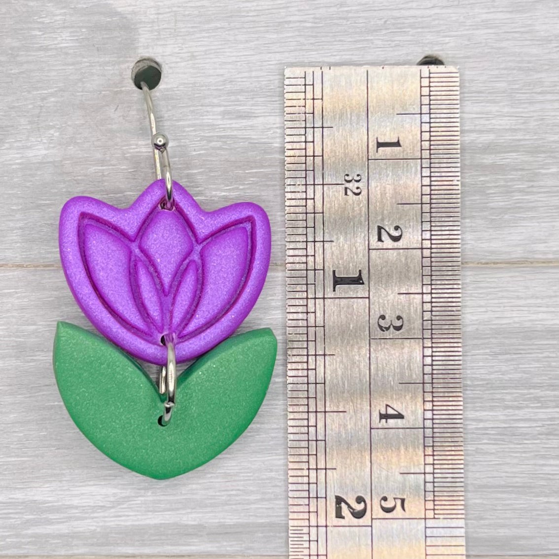 Amethyst Tulip Bloom Dangles