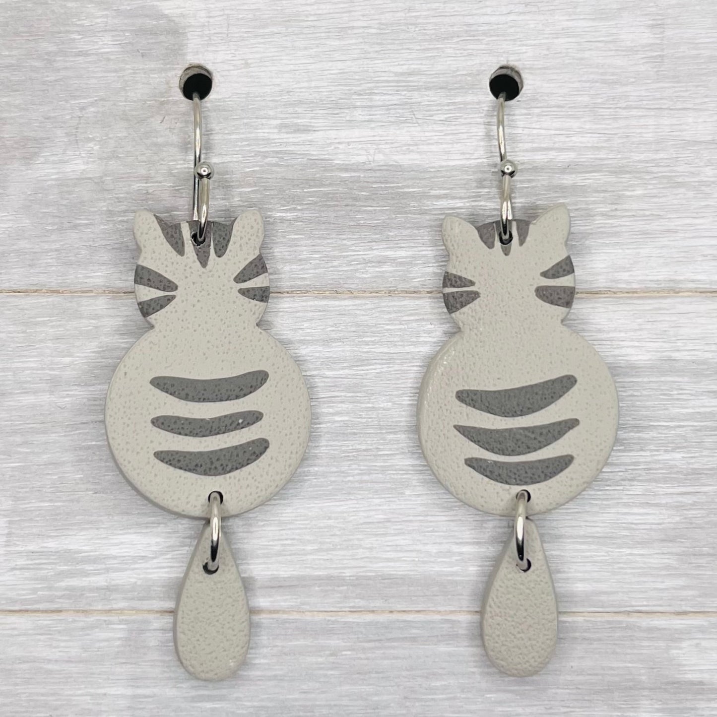 Gray Tabby Cat Dangles