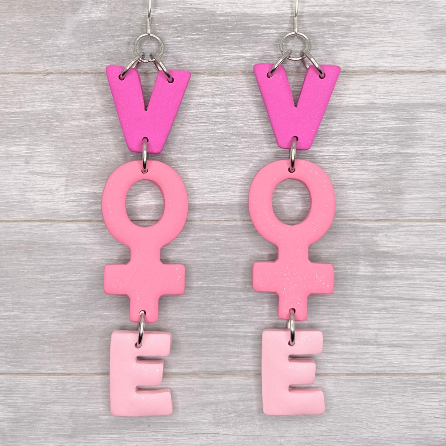 Pink VOTE Earrings