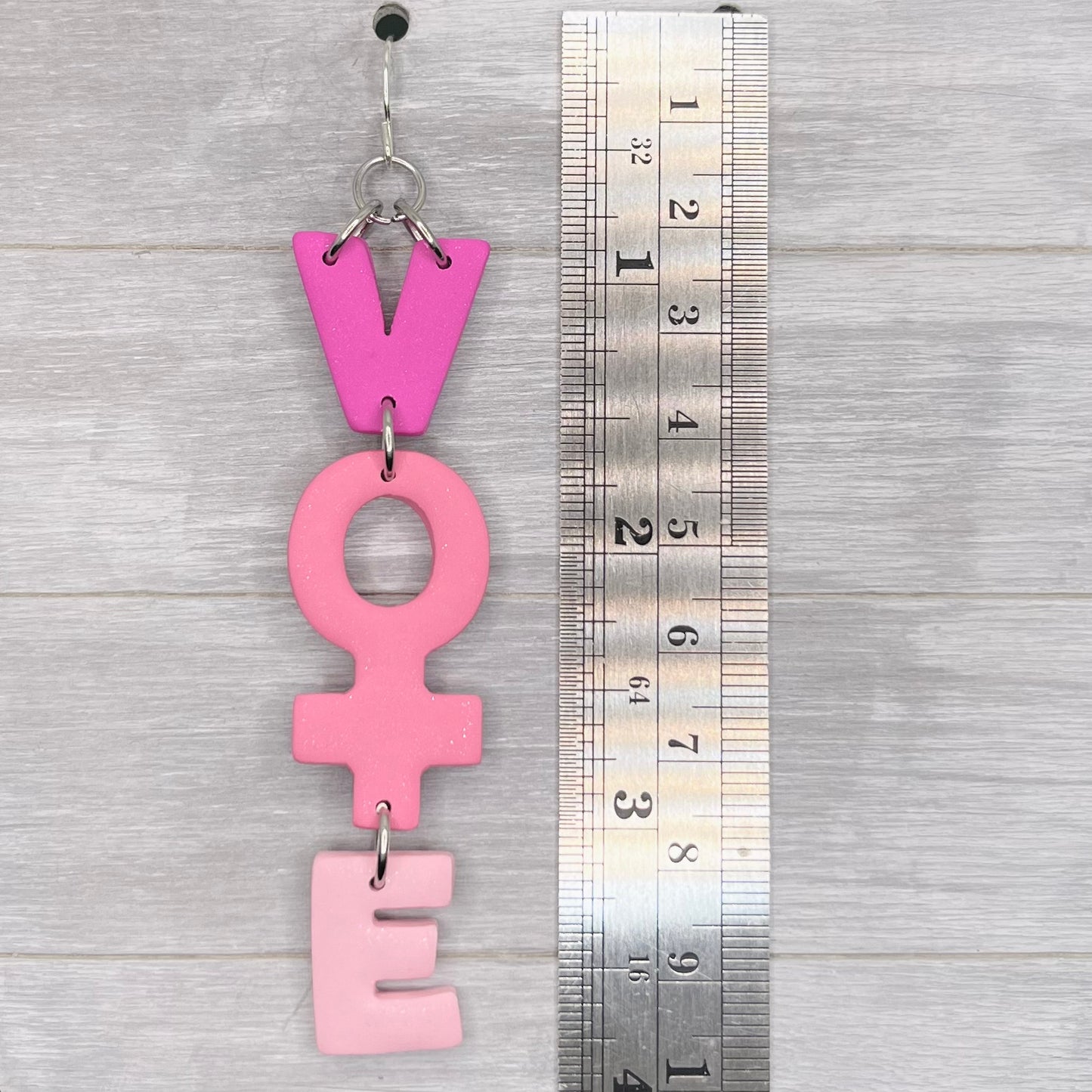 Pink VOTE Earrings