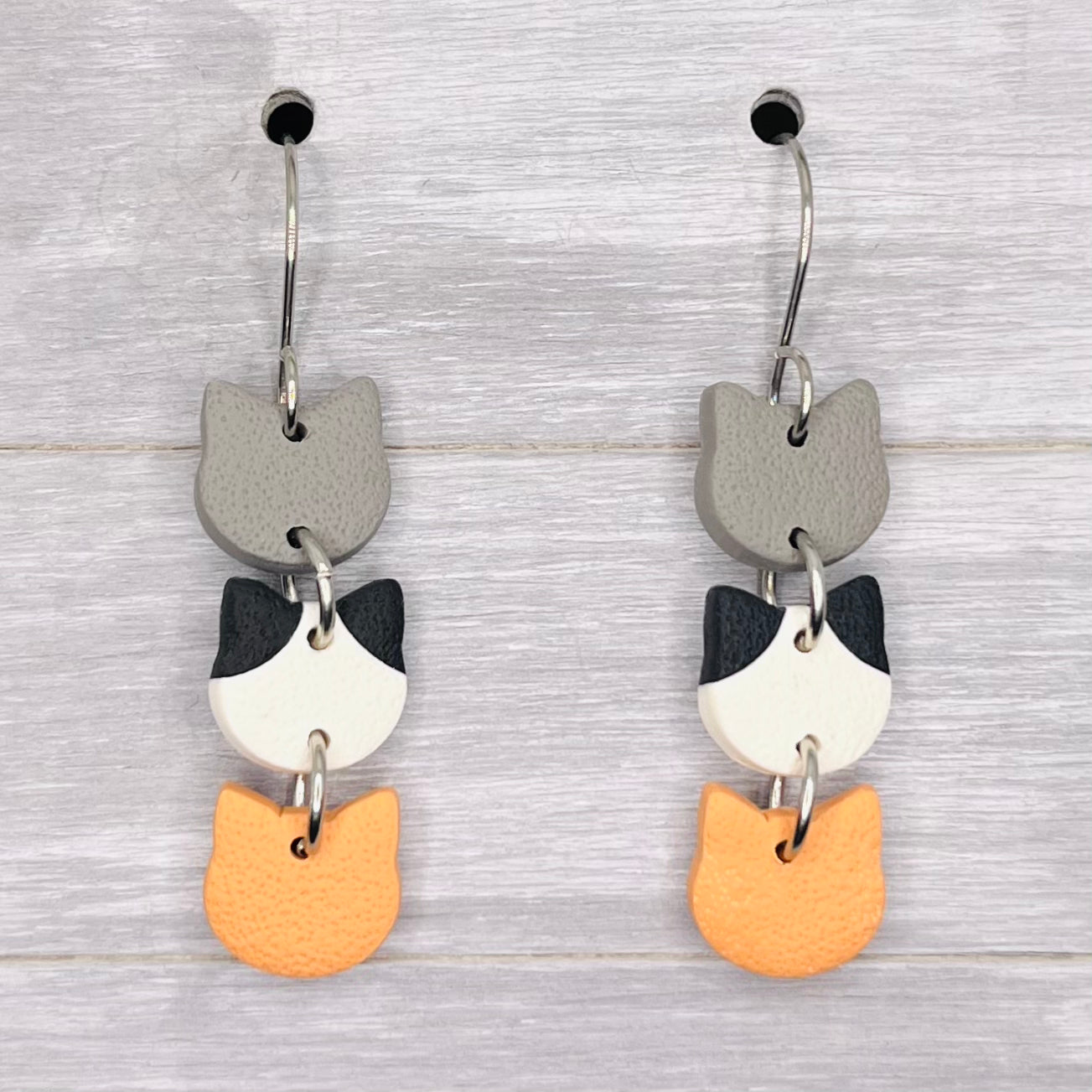 Orange Cat Trio Dangles