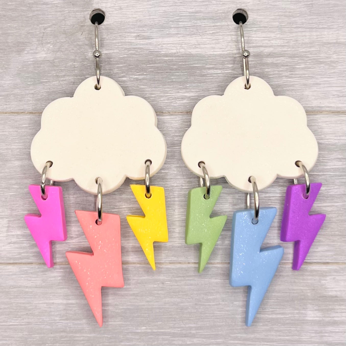 Rainbow Lightning Cloud Dangles