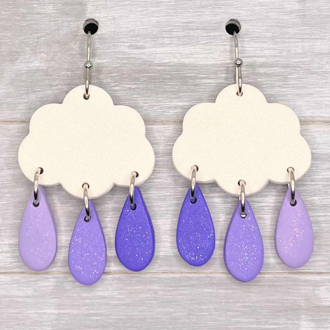 Purple Rain Cloud Dangles