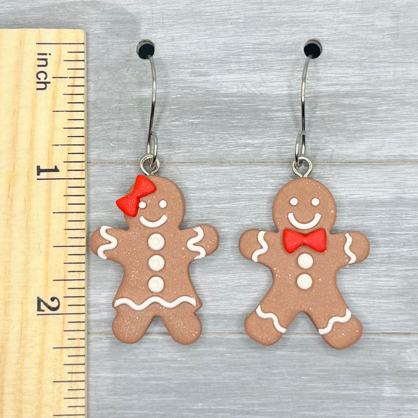 Gingerbread People Clay Dangles