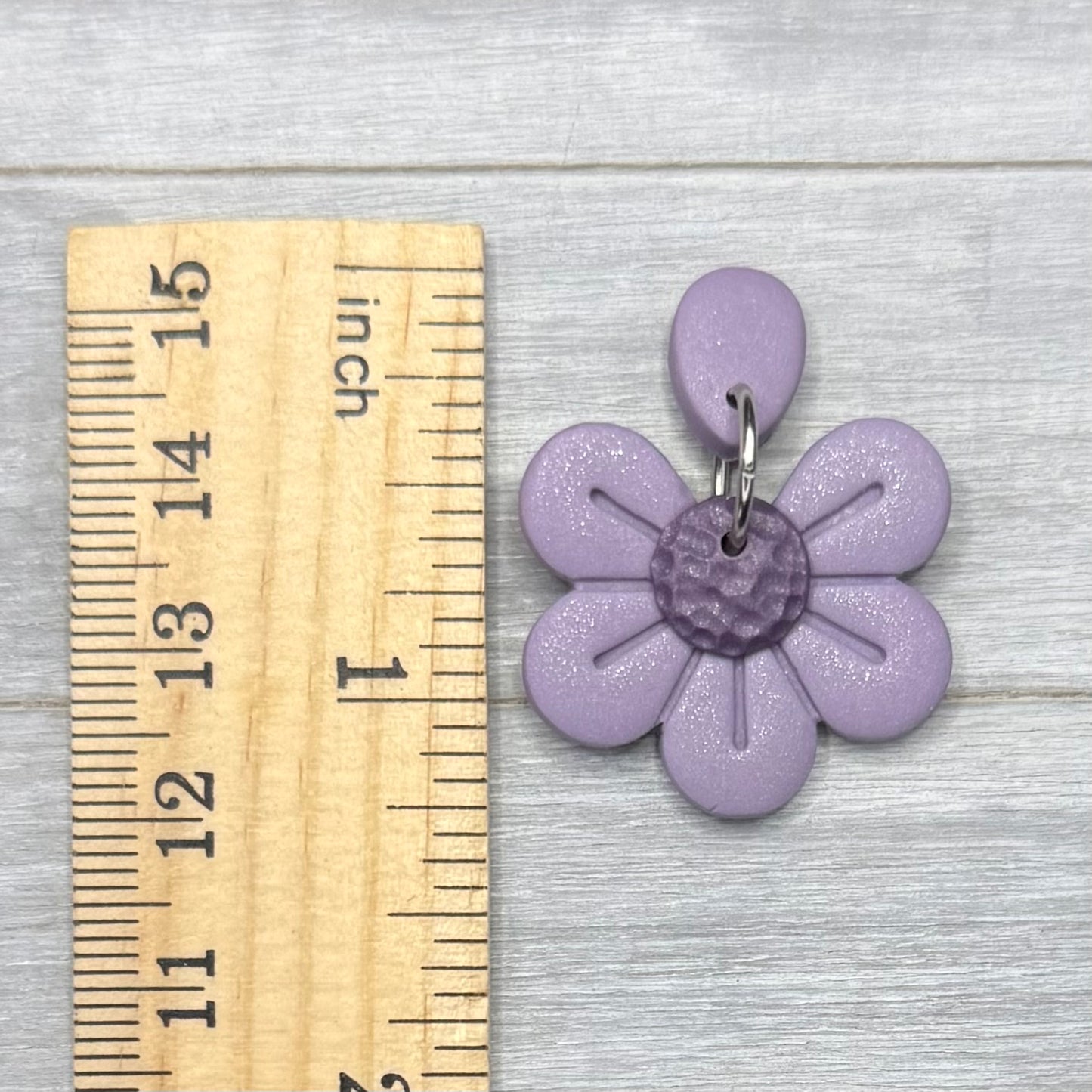 Purple Petal Stud Dangles