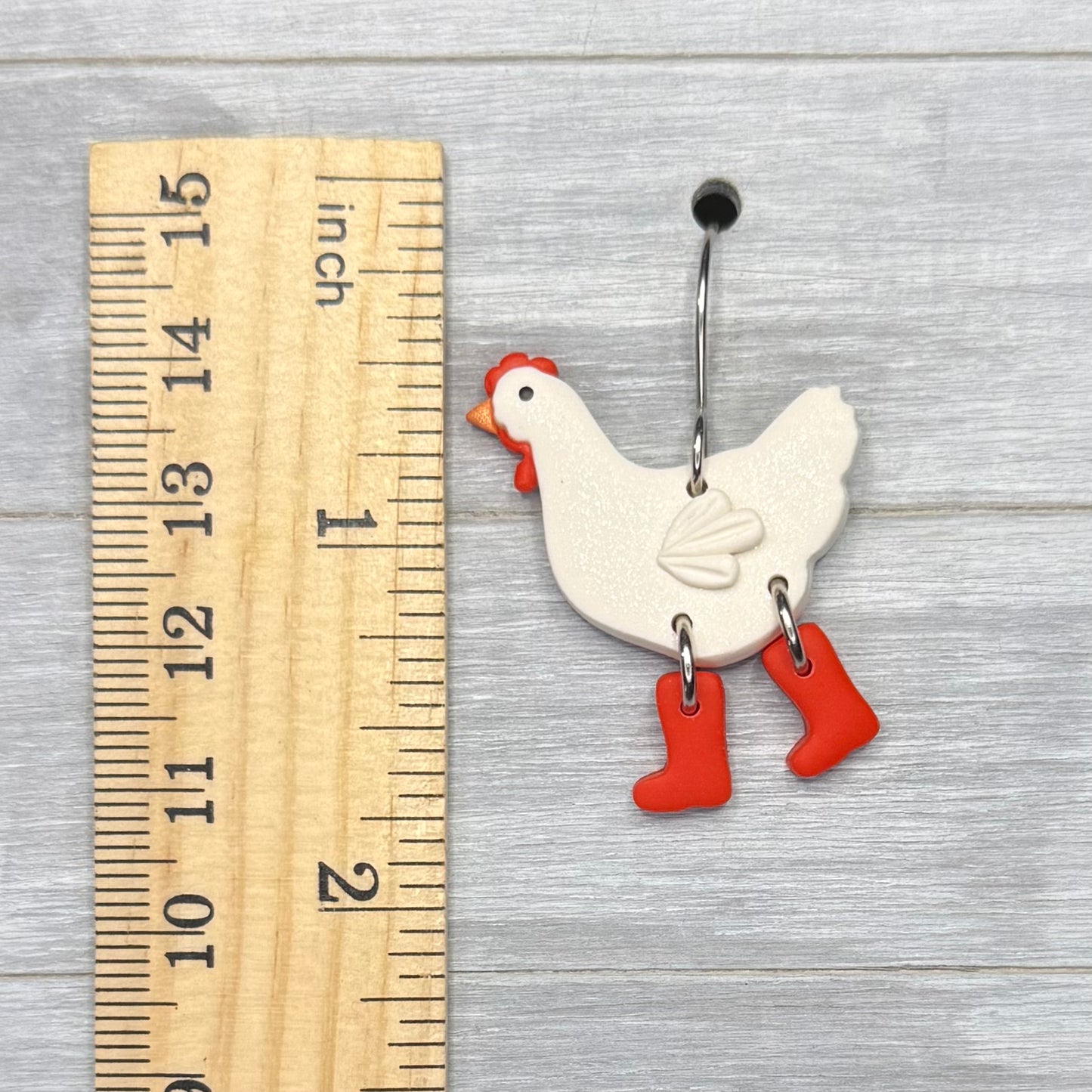 White Chicken with Rain Boots