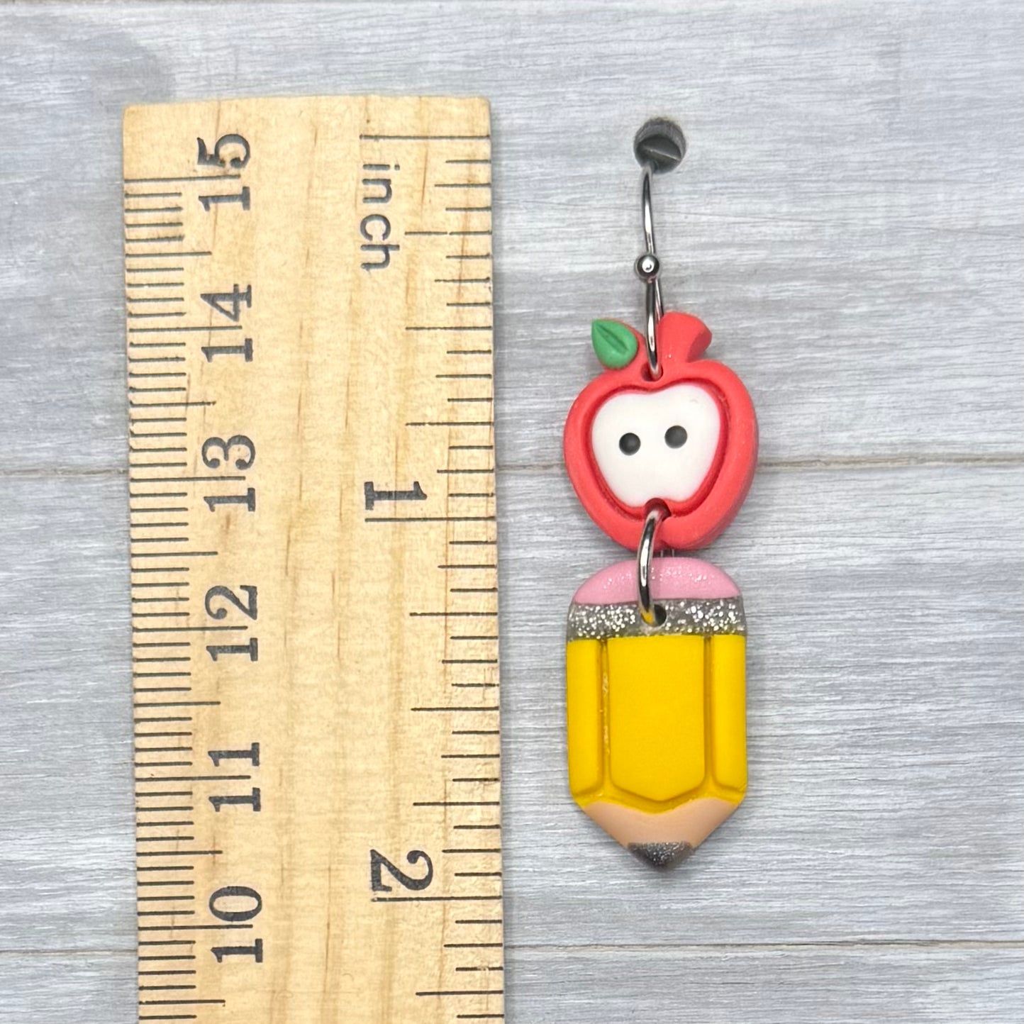 Apple Pencil Clay Dangles