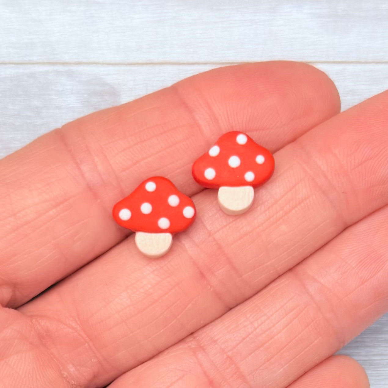 Red Mushroom Studs