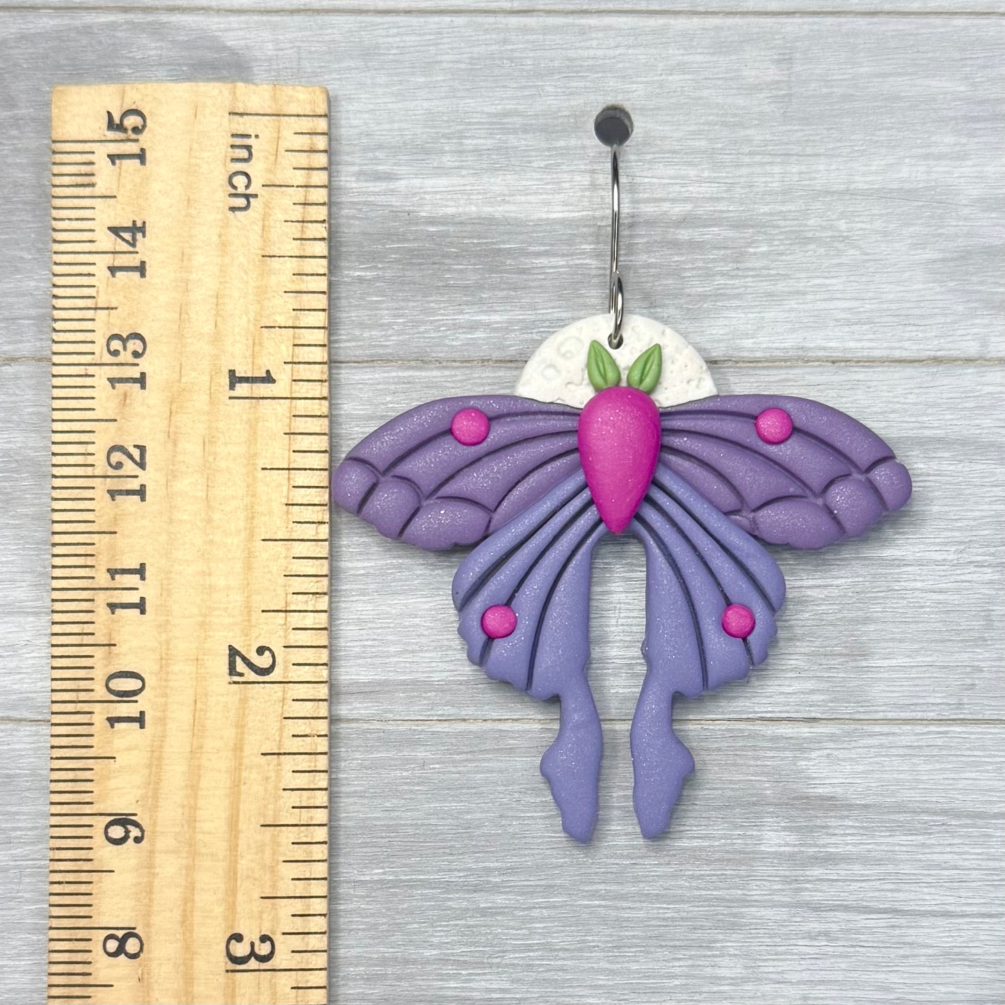Purple Moth Dangles