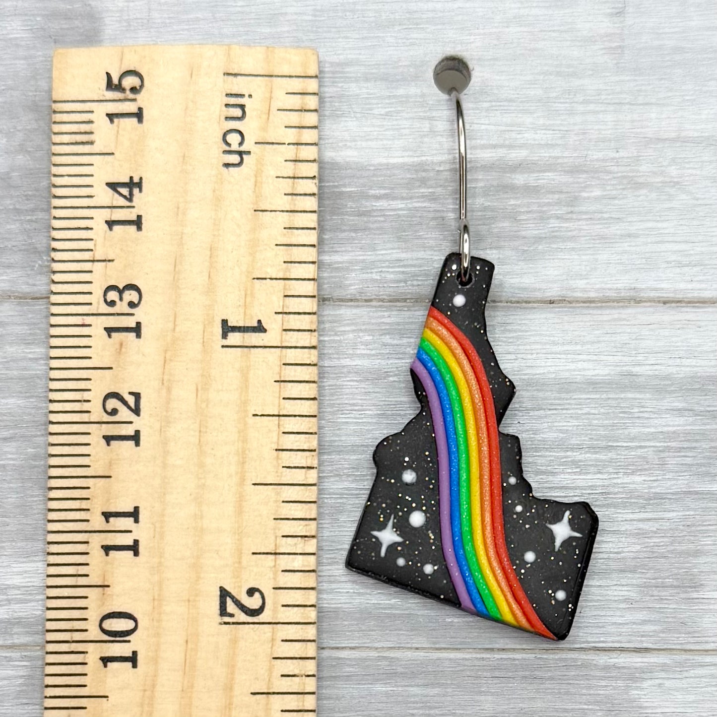 Cosmic Rainbow Idaho Polymer Clay Dangles