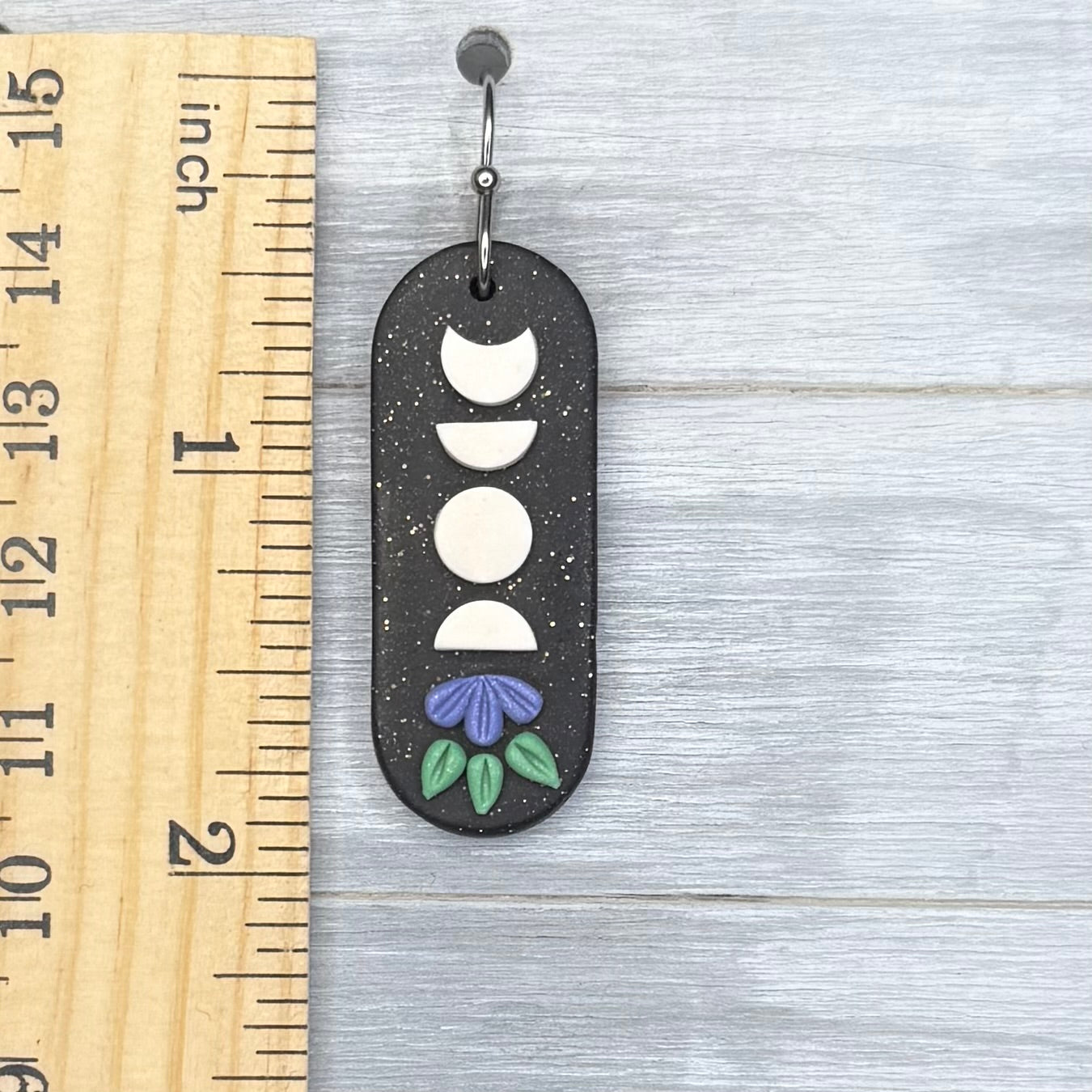 Moon Phase Flower Dangle