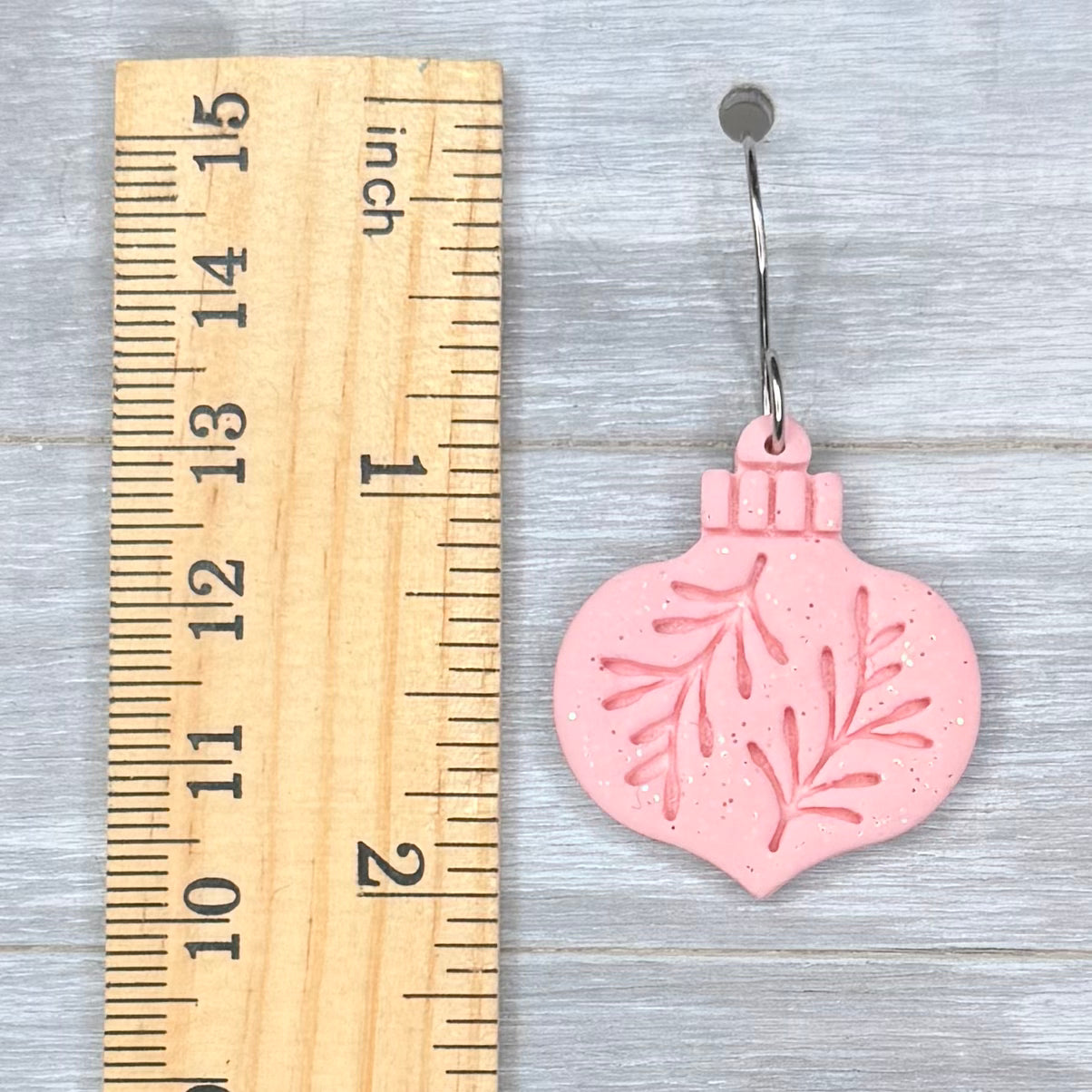 Pastel Christmas Ornament Dangles (Pink)