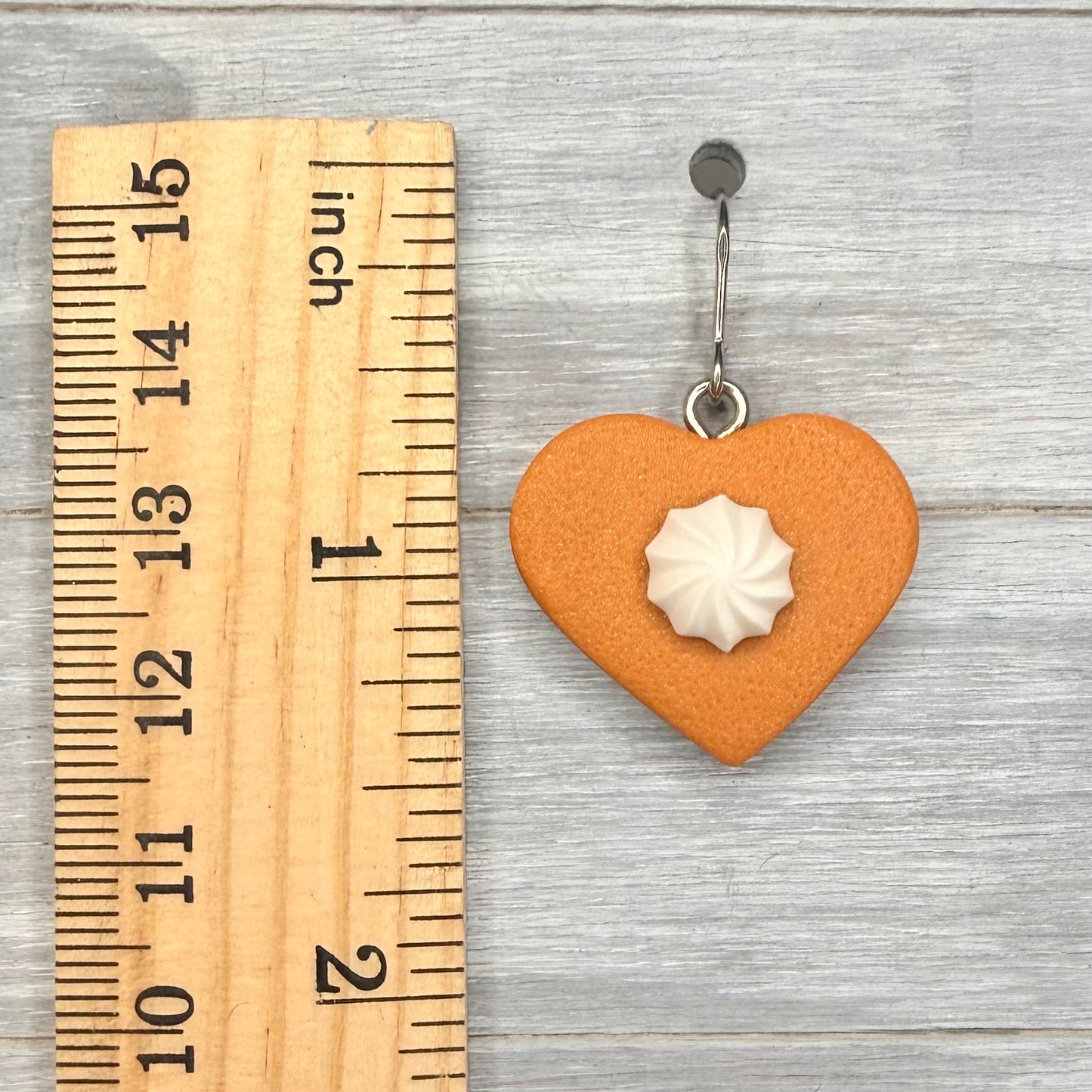 Pumpkin Pie Heart Dangles