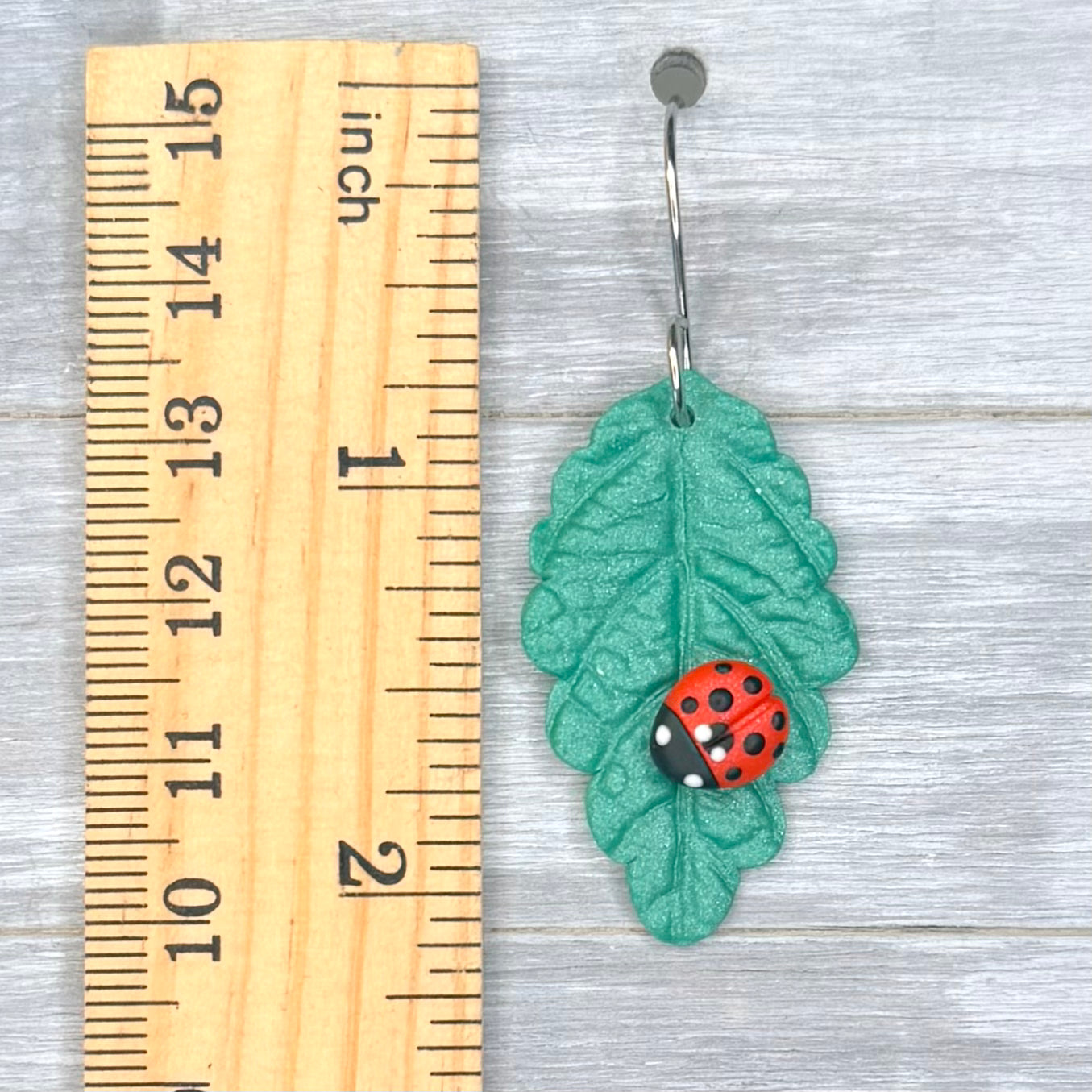 Ladybug Leaf Dangles