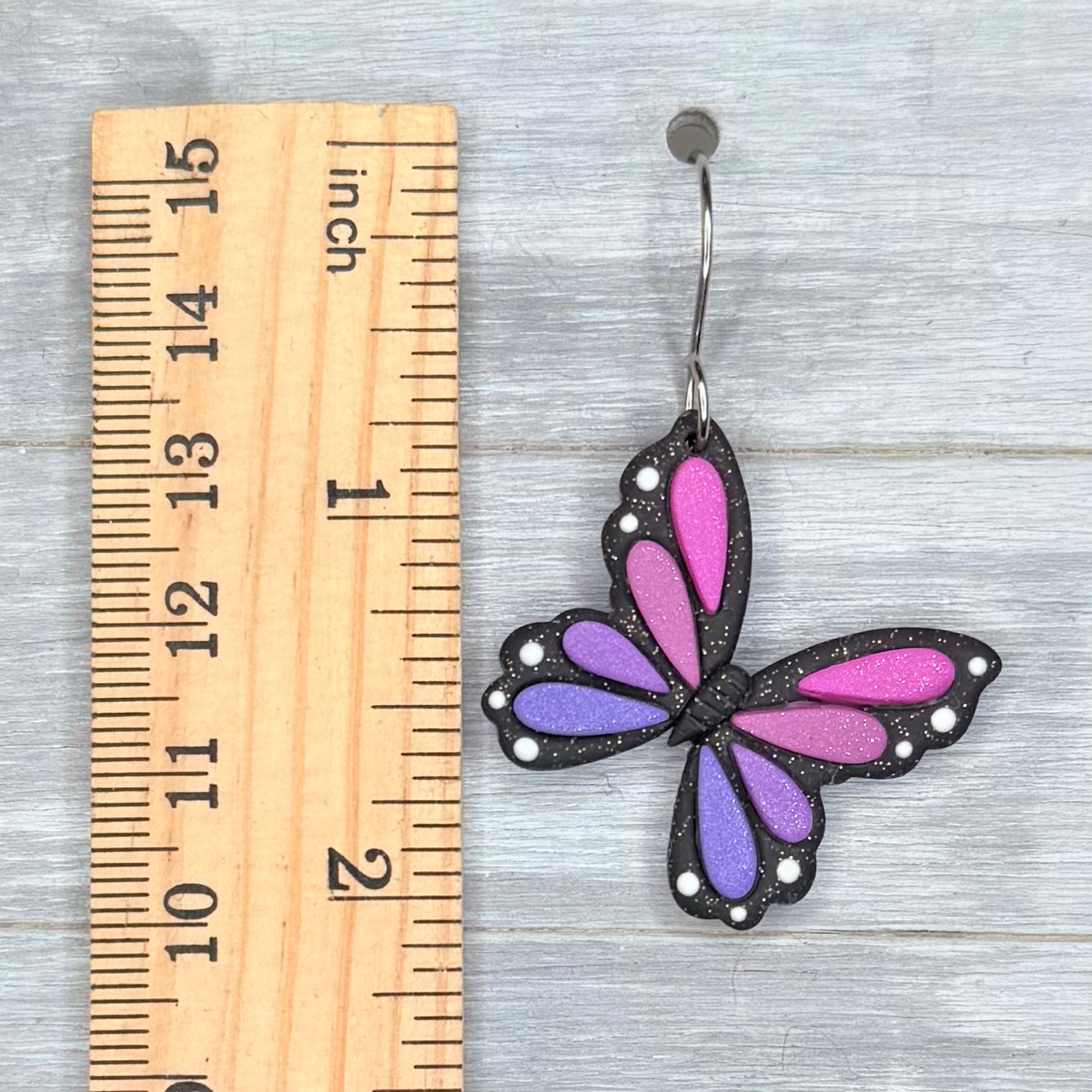 Purple Butterfly Dangles