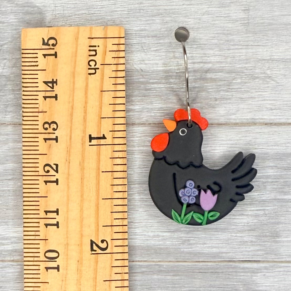 Floral Chicken Dangles