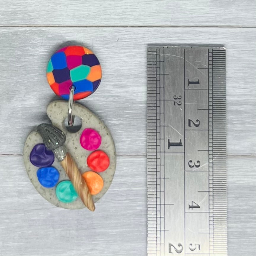 Paint Palette Stud Dangles