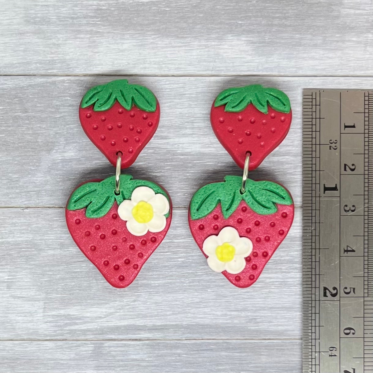 Summer Strawberry Polymer Clay Earrings