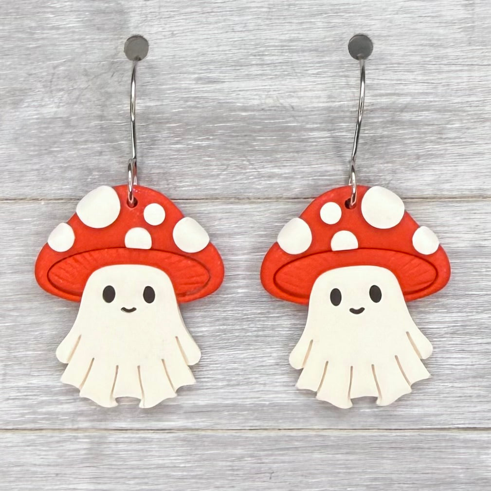 Mushroom Ghost Dangles