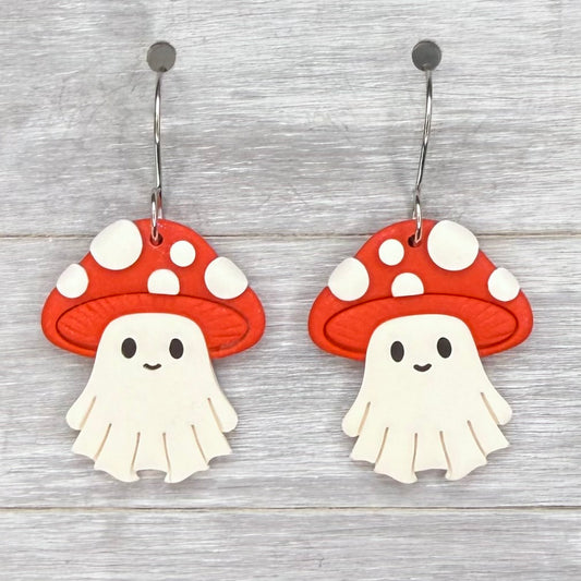 Mushroom Ghost Dangles
