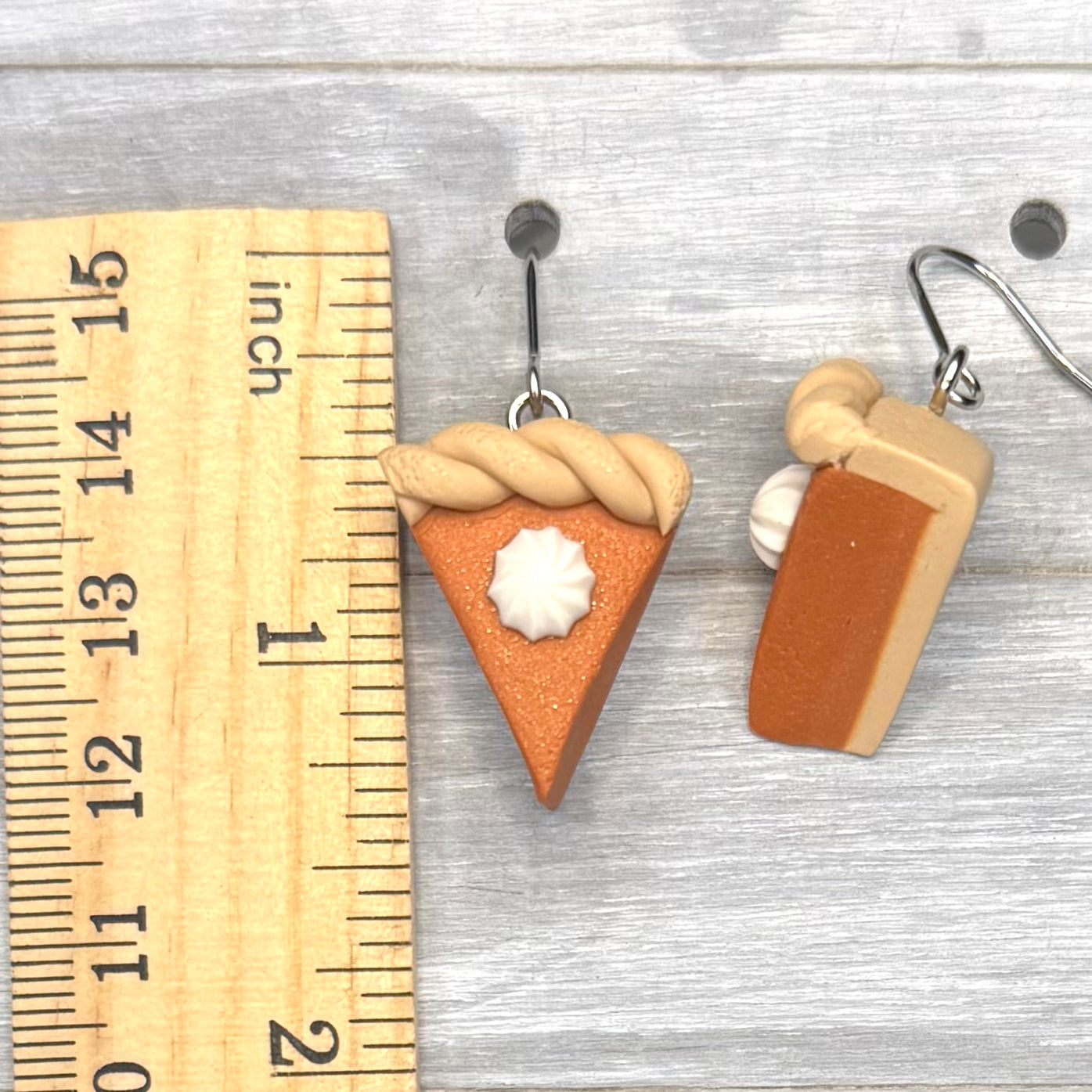 Pumpkin Pie Polymer Clay Dangles