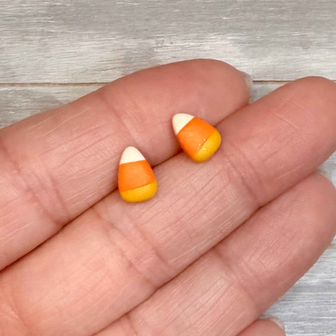 Tiny Candy Corn Micro Studs