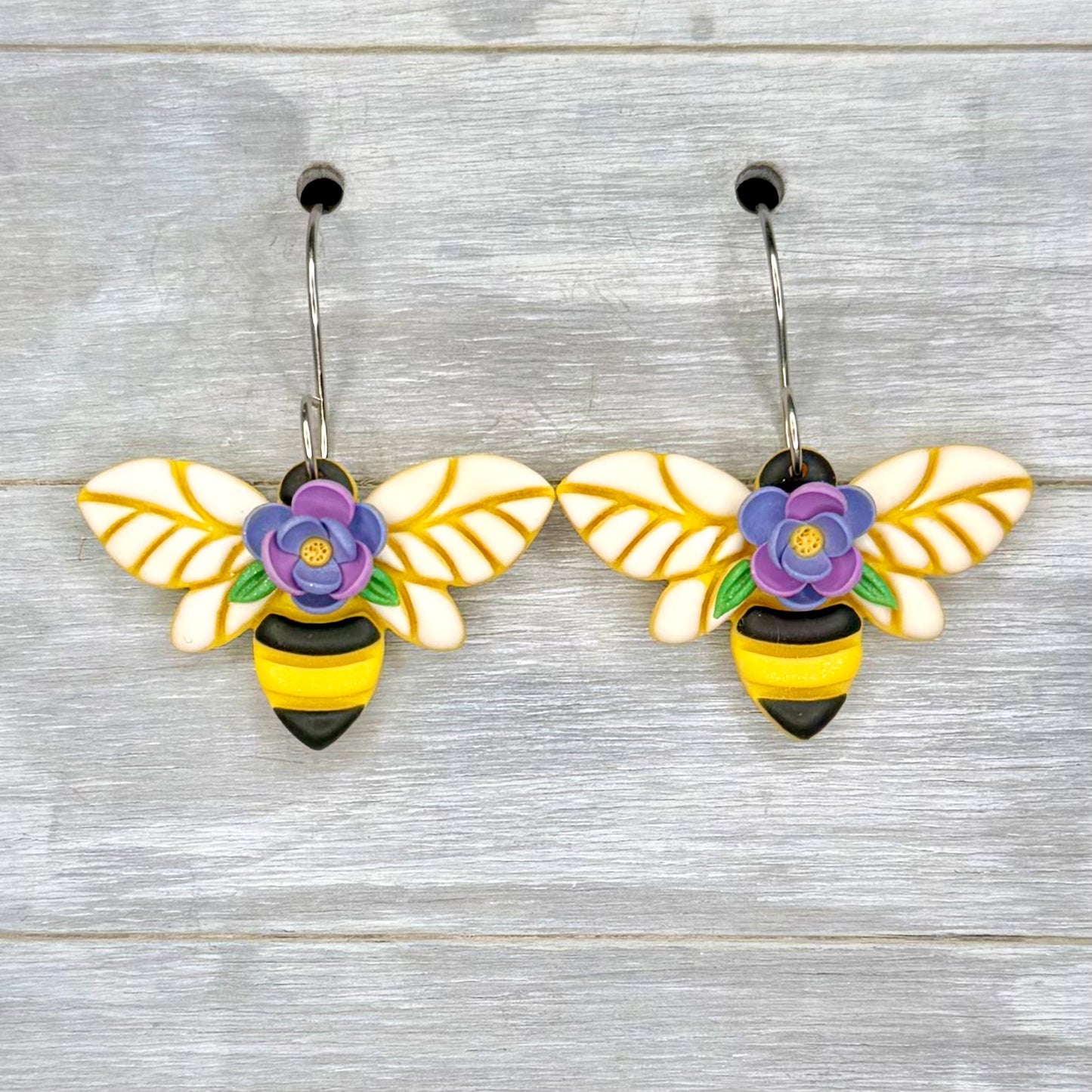 Floral Bee Dangles
