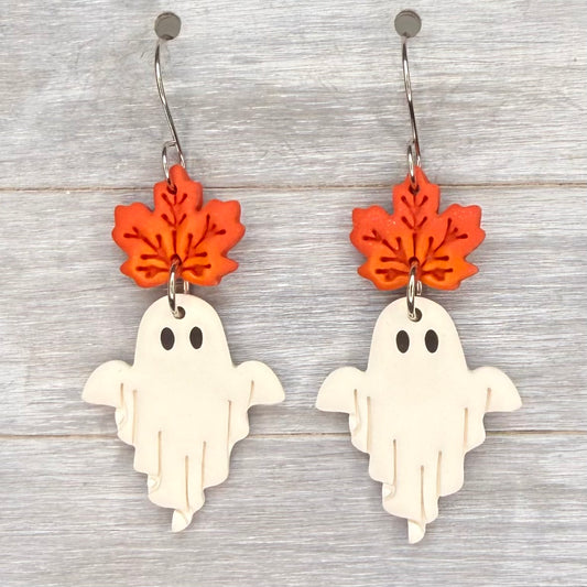 Autumn Leaves Ghost Dangles