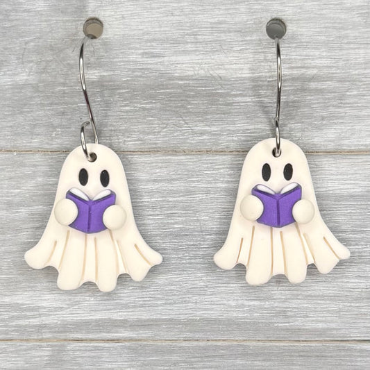 Bookish Ghost Dangles