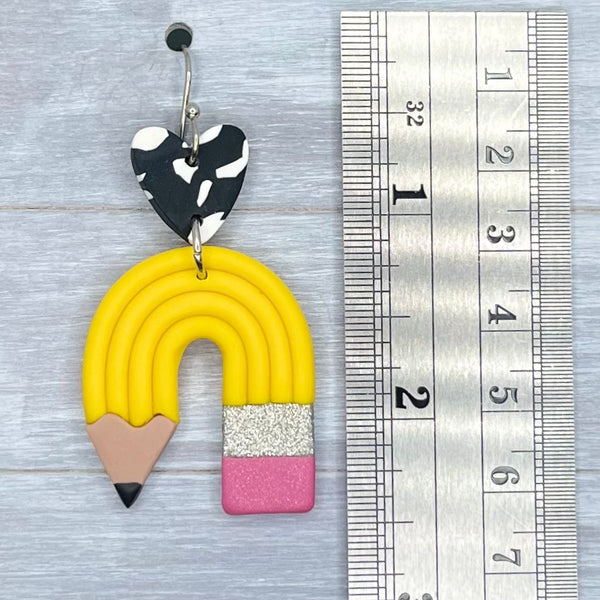 Pencil Arch Polymer Clay Dangles