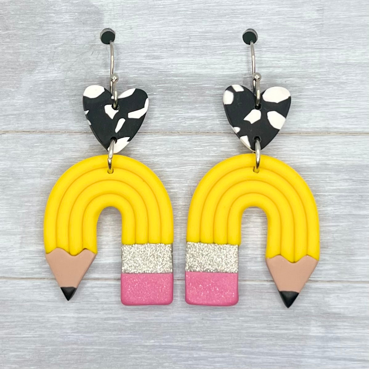 Pencil Arch Polymer Clay Dangles