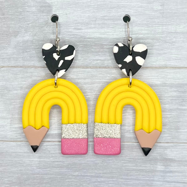 Pencil Arch Polymer Clay Dangles