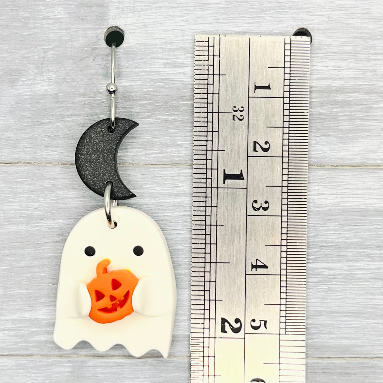 Halloween Night Ghost Polymer Clay Dangles