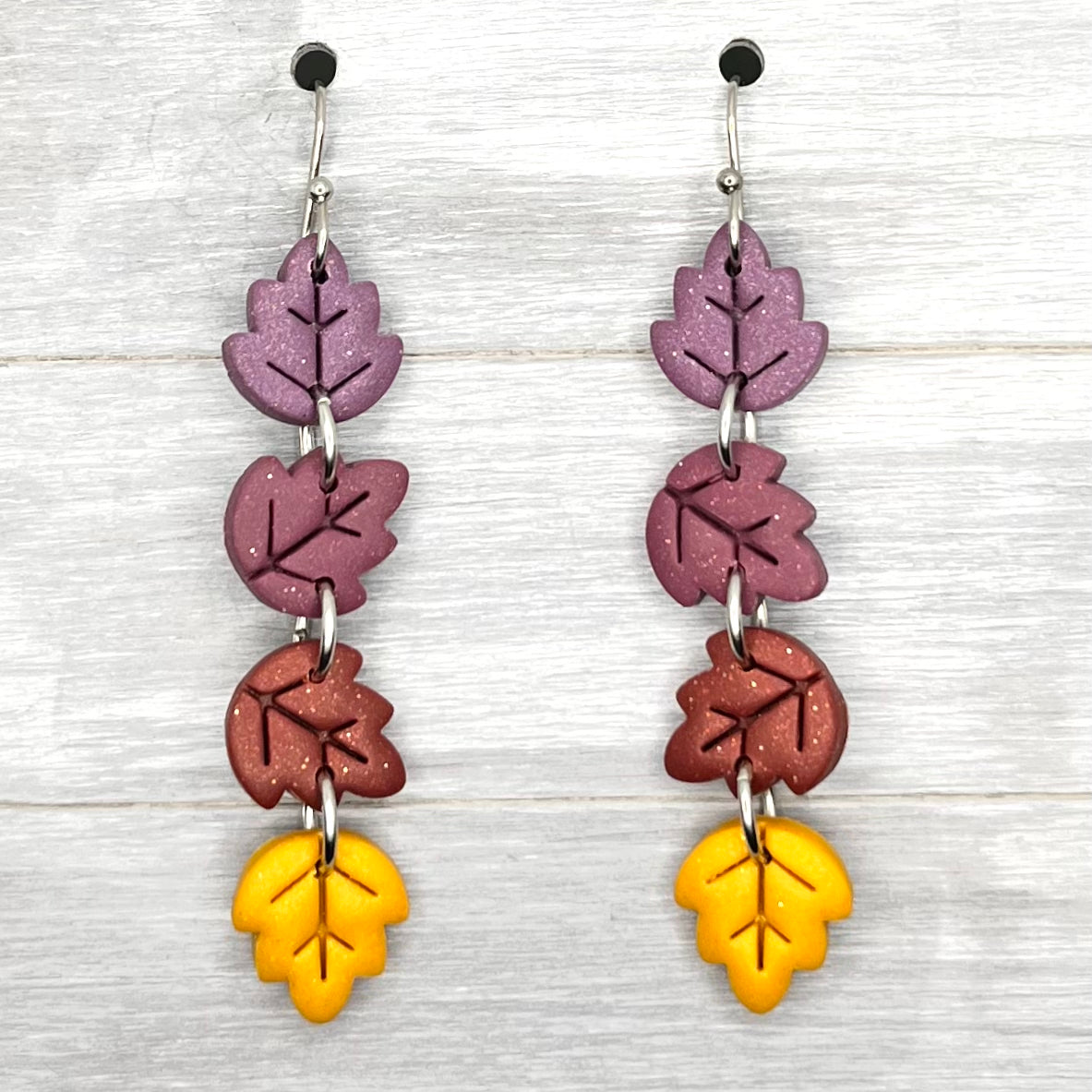 Falling Leaves Polymer Clay Dangles