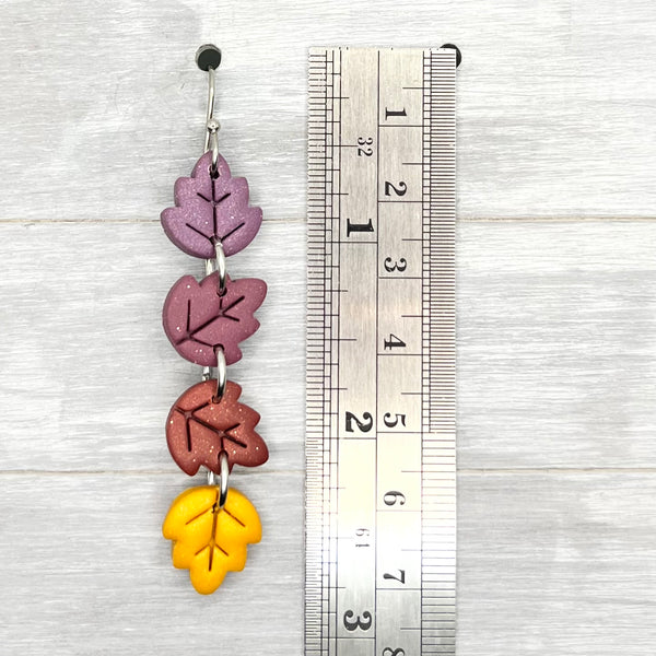 Falling Leaves Polymer Clay Dangles