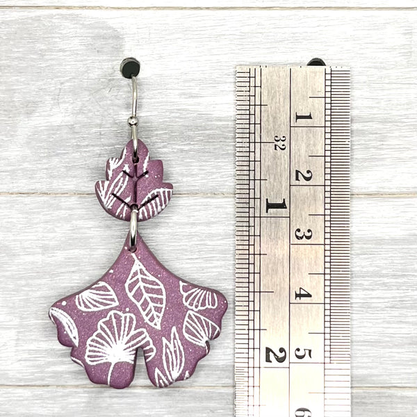 Ginko Leaves Polymer Clay Dangles
