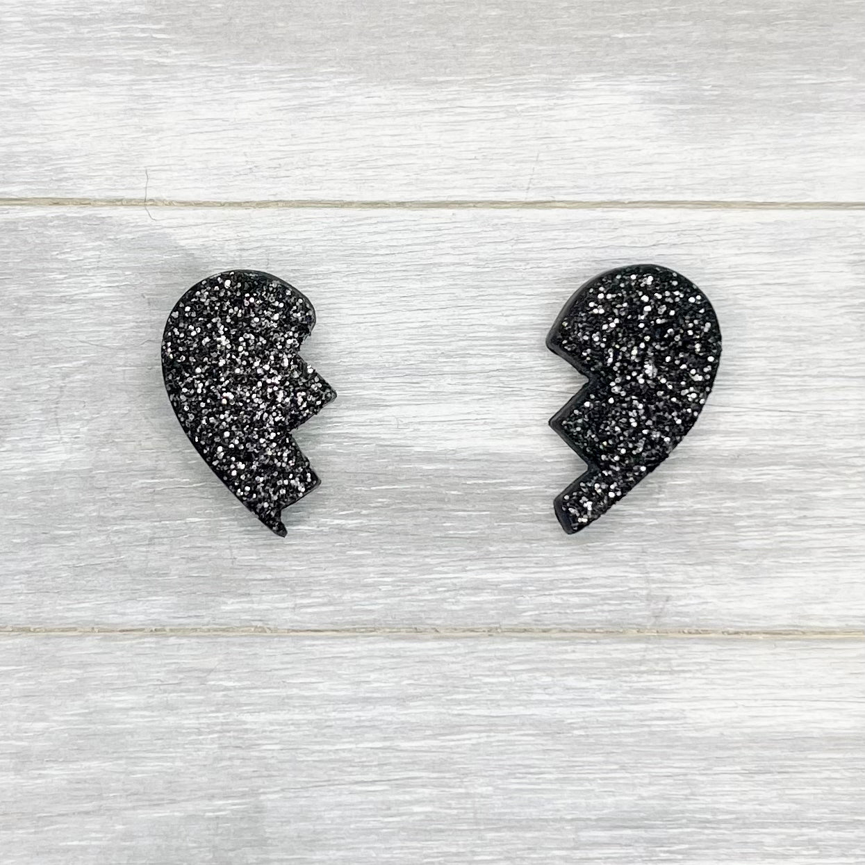 Broken Heart Polymer Clay Studs