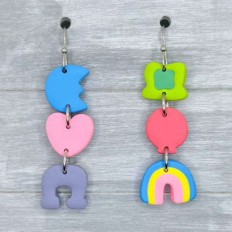 Marshmallow Luck Polymer Clay Dangles