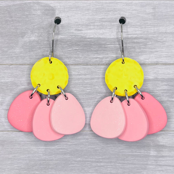 Pink Petal Drop Dangles