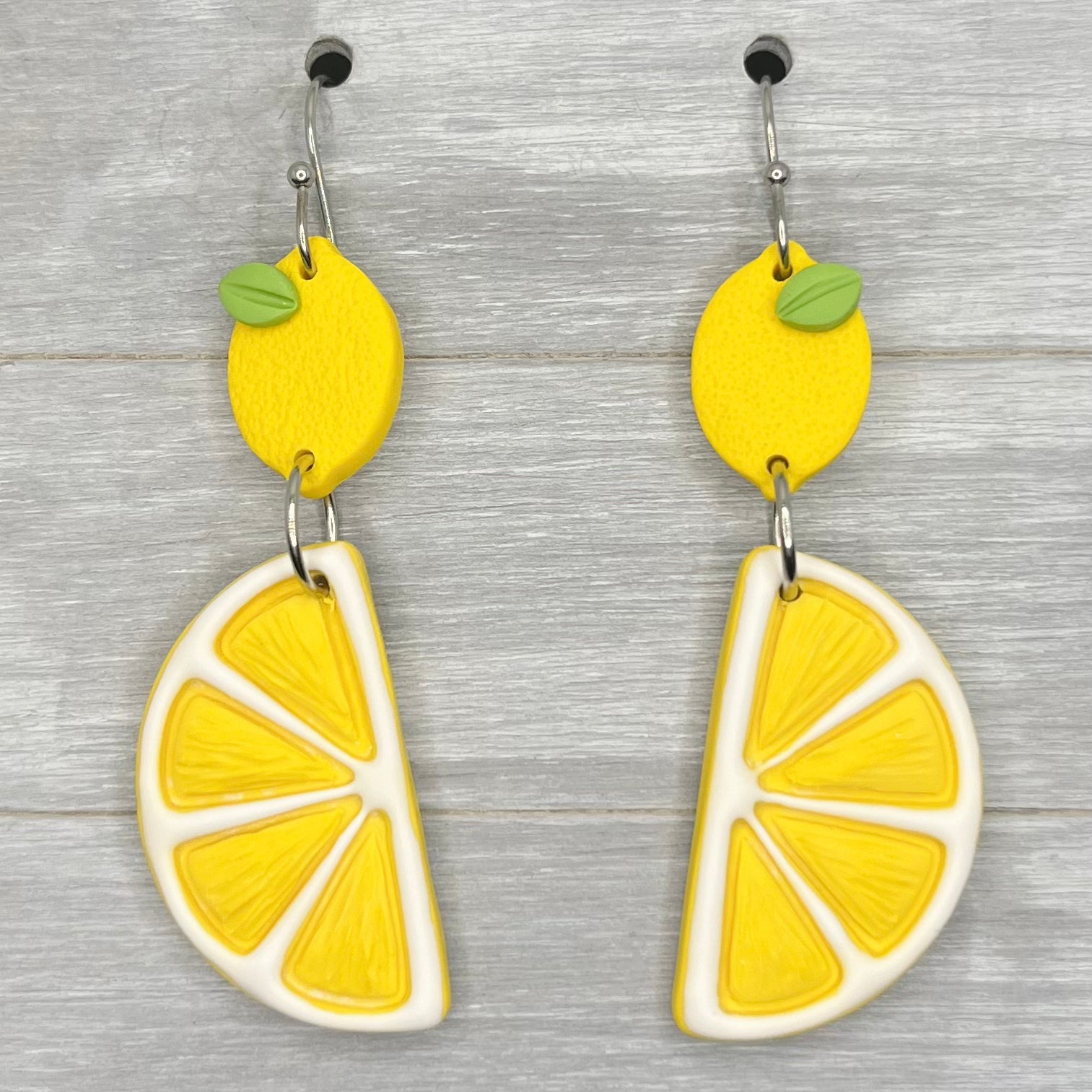 Lemon Slice Clay Dangles