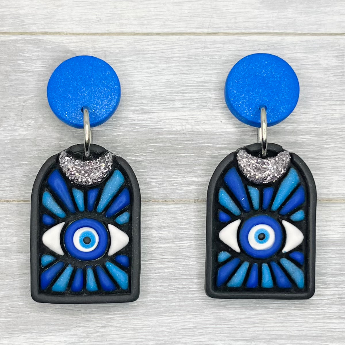 Evil Eye Stud Dangles