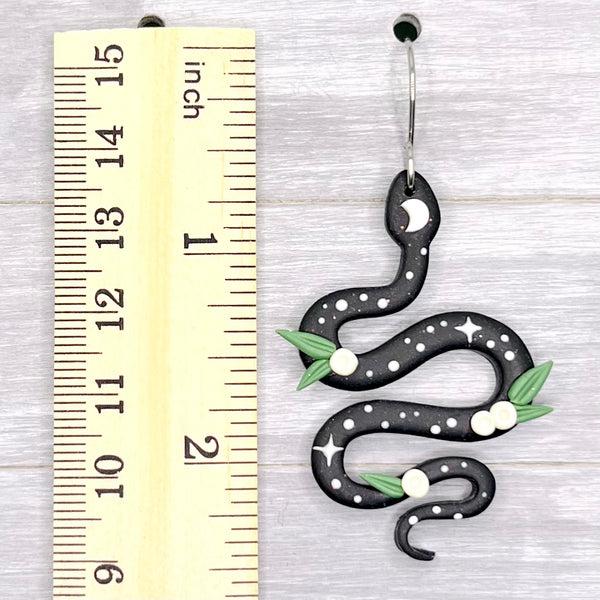 Celestial Snakes Polymer Clay Dangles