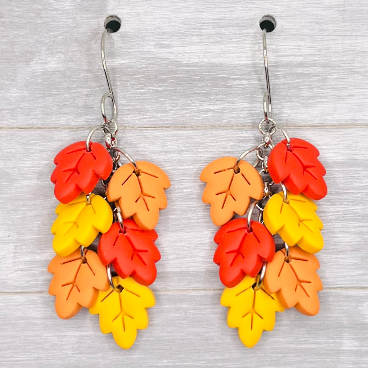 Autumn Leaves Polymer Clay Dangles