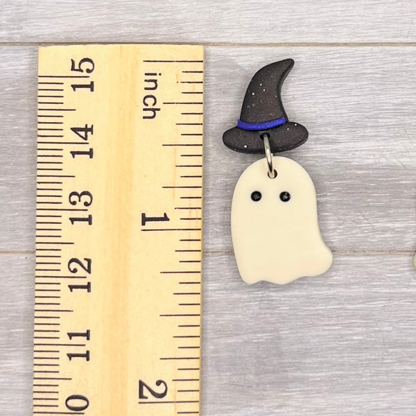 Glow In The Dark Ghost Polymer Clay Dangles