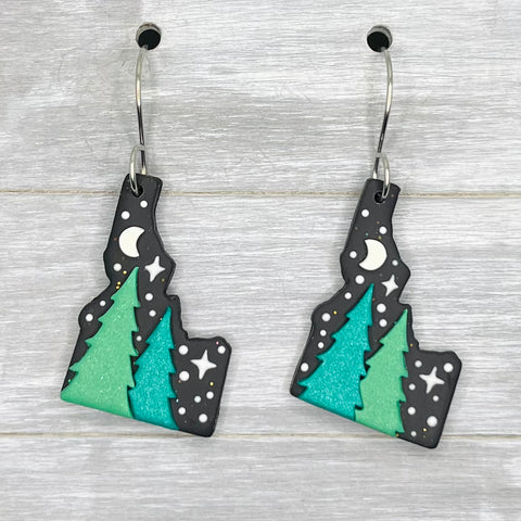 Night Sky Idaho Polymer Clay Dangles