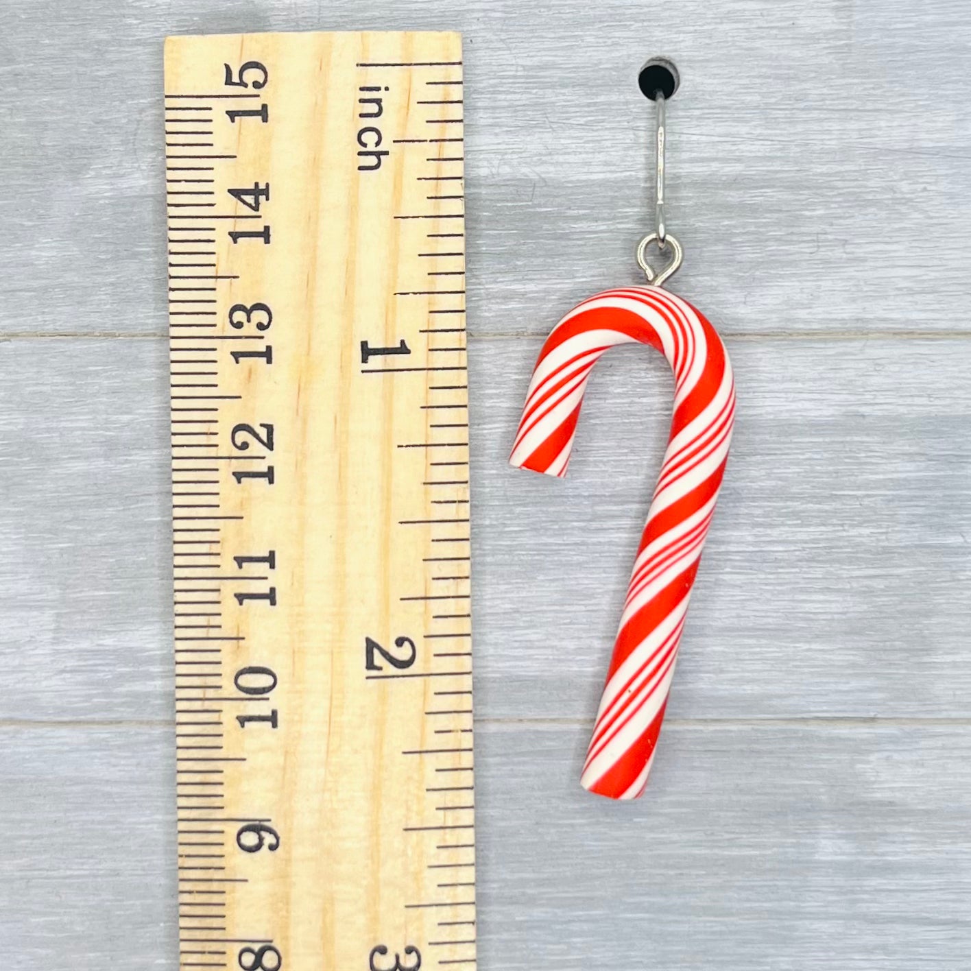 Candy Cane Clay Dangles