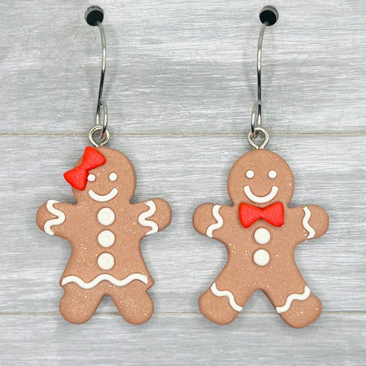 Gingerbread People Clay Dangles